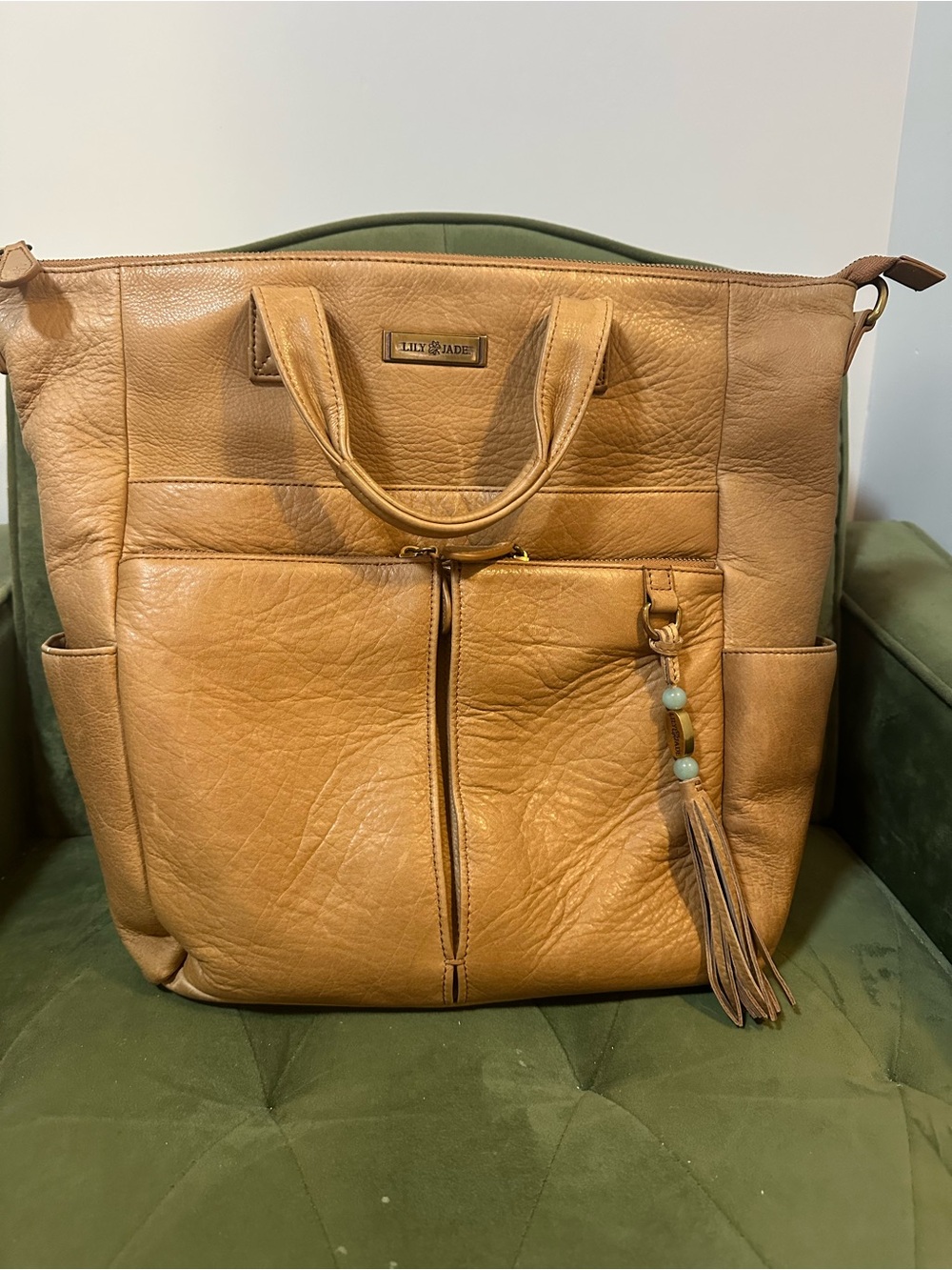 Lily & Jade Diaper Convertible leather Backpack